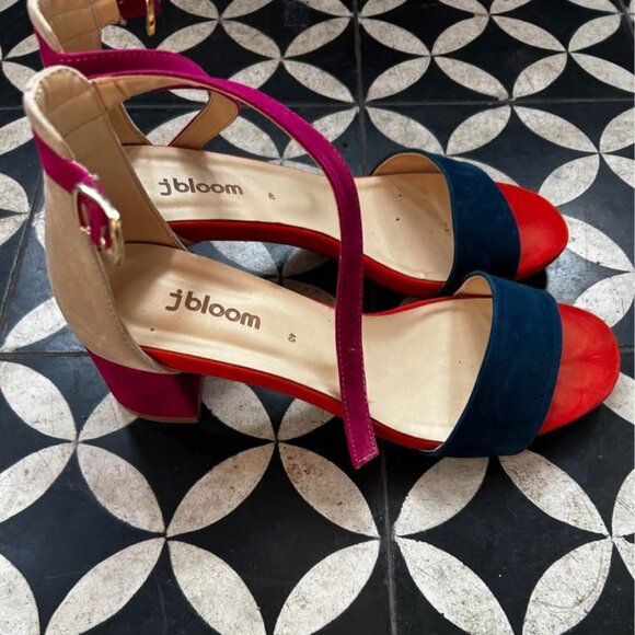 Suede Colourblock Sandals - Picture 3 of 3